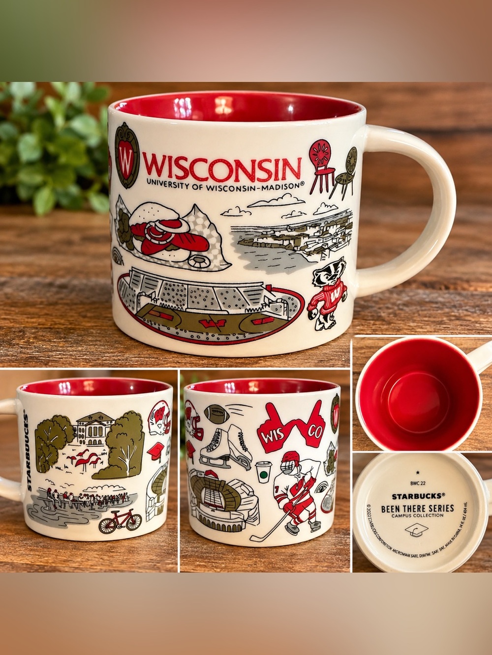Starbucks Wisconsin Badgers UW Madison Been There Series Campus Mug 14 oz 2022